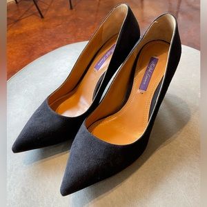 Ralph Lauren Purple label navy suede pumps 8.5